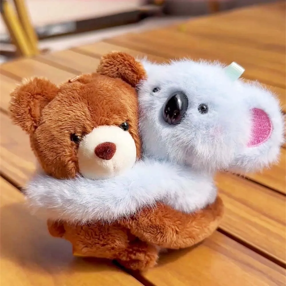 2pcs Pig Kawaii Hug Animal Key Buckle Magnetic Monkey Cartoon Couple Pendants Funny Crocodile Plush Friendship Key Ring Friends