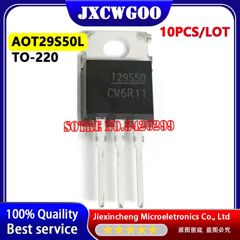 10PCS AOT29S50L T29S50L AOT29S50 TO-220 N-CH 500V/29A  MOSEFT  New original