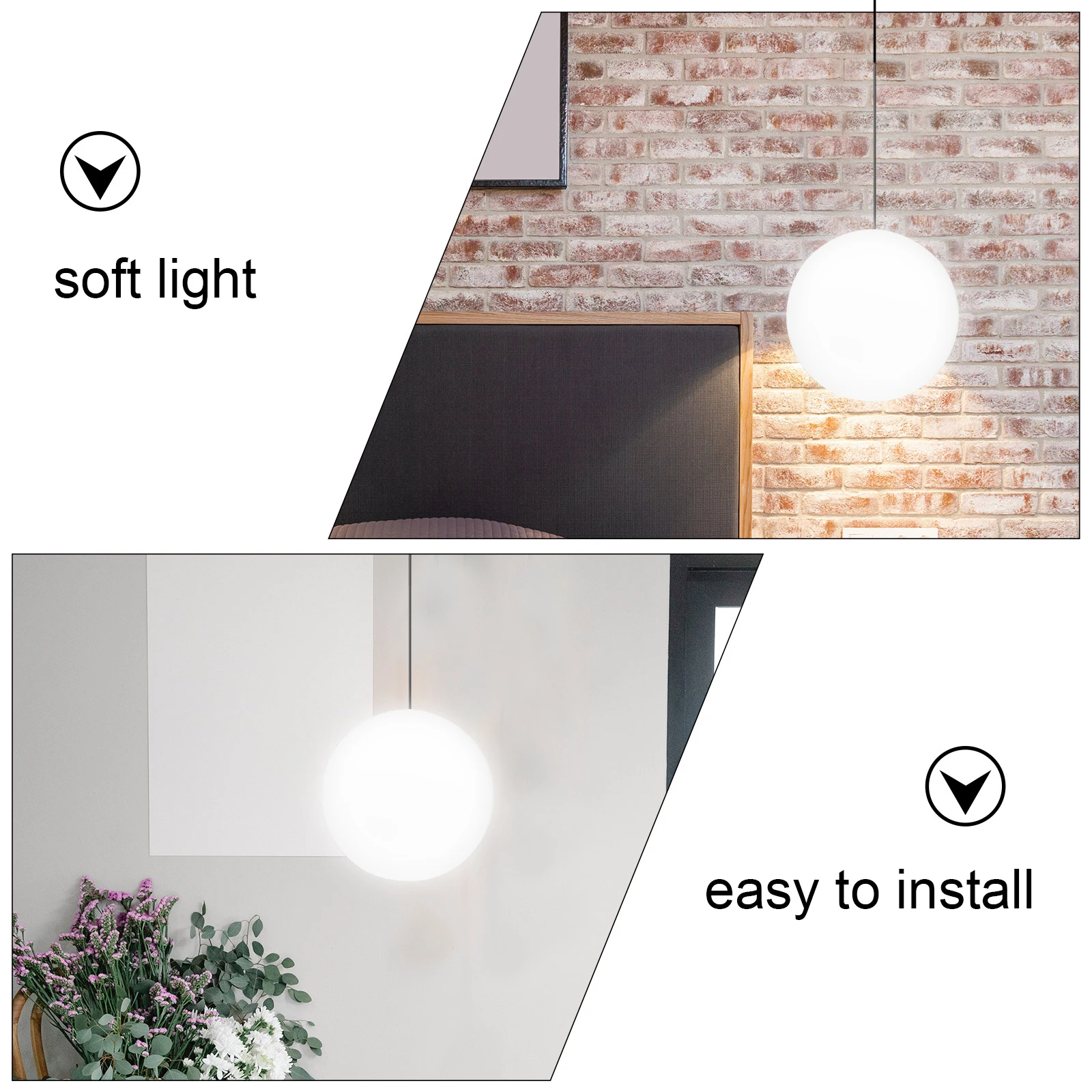 

Frosted Glass Lampshade Globe Light Shades Ball Sphere Covers Glaslampenschirm Outdoor