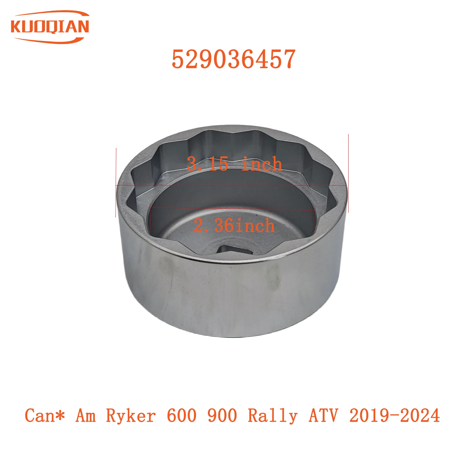 Wheel Hub Nut Removal Socket Tool 529036457 For BRP Ryker 600 900 Rally ATV 2019-2020 2021 2022 2023 2024