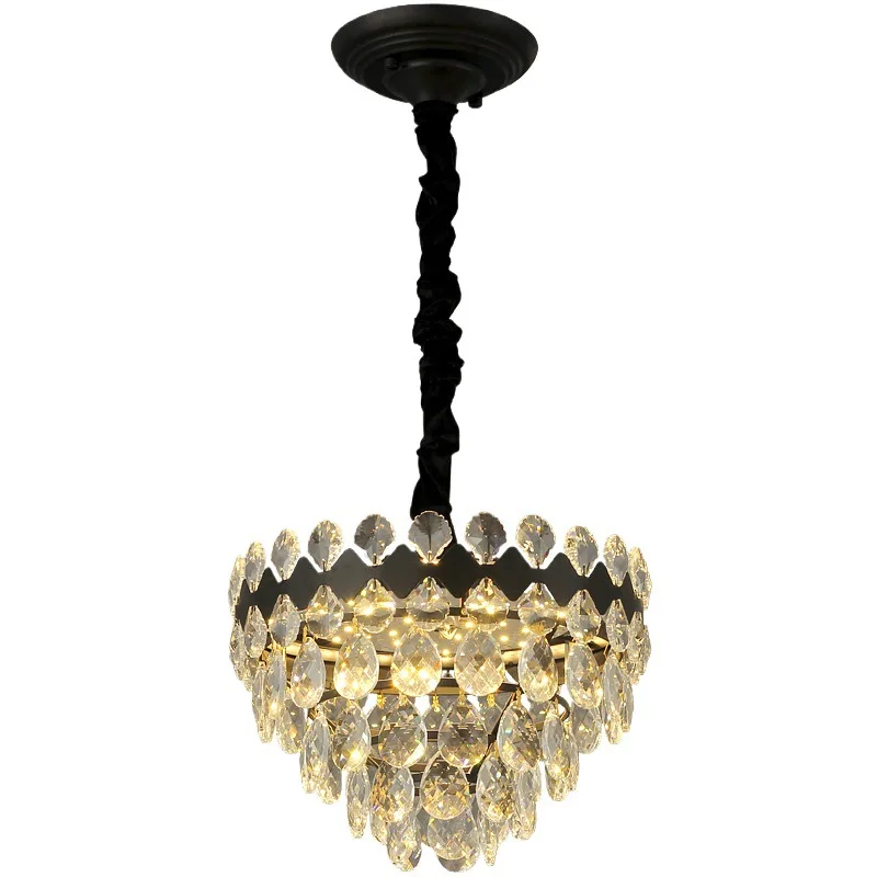 

American light luxury crystal chandelier, aisle corridor, European postmodern lamps
