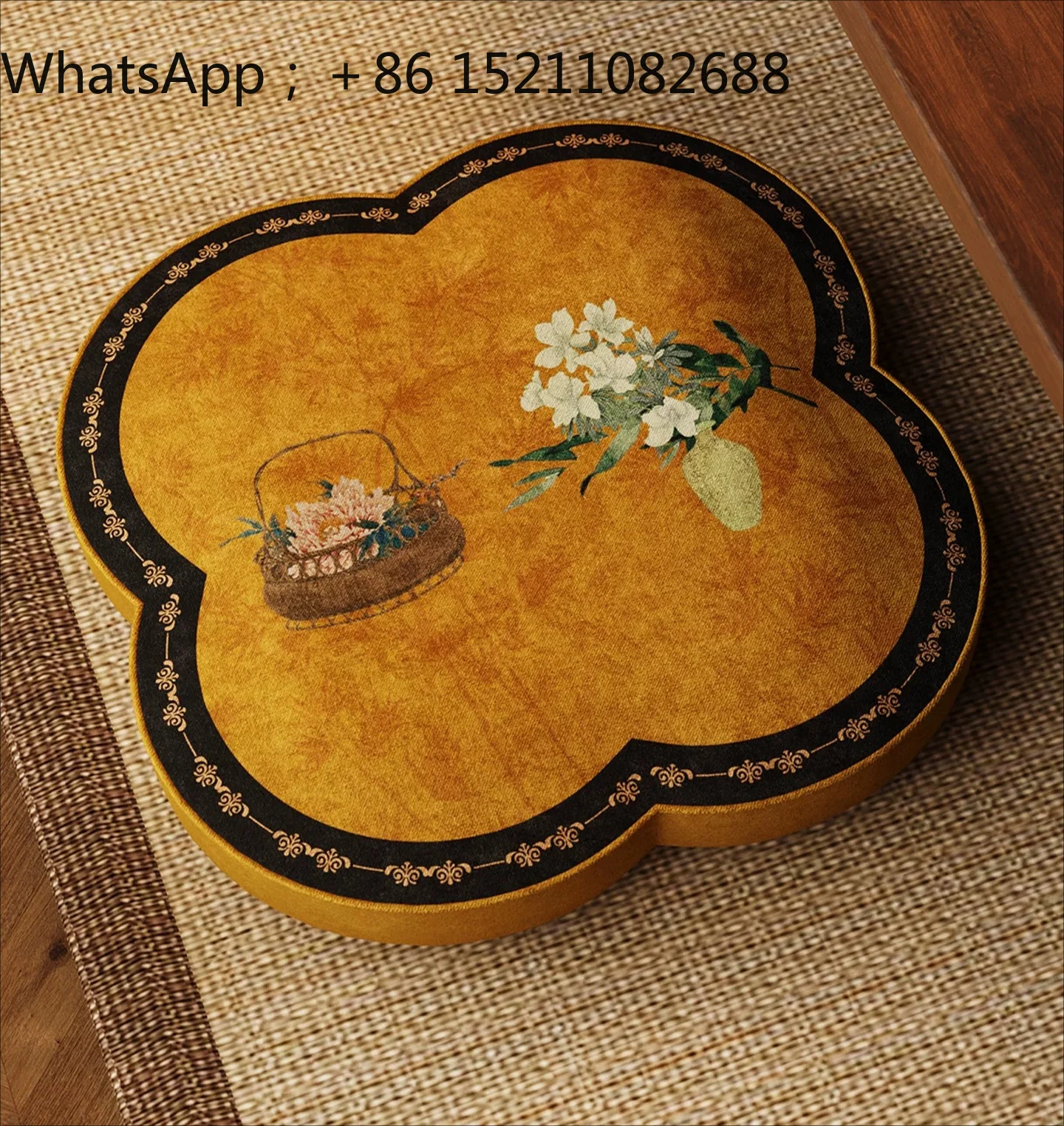 SCY futon antique coffee table seat cushion tatami bay window lazy seat pier sofa low stool