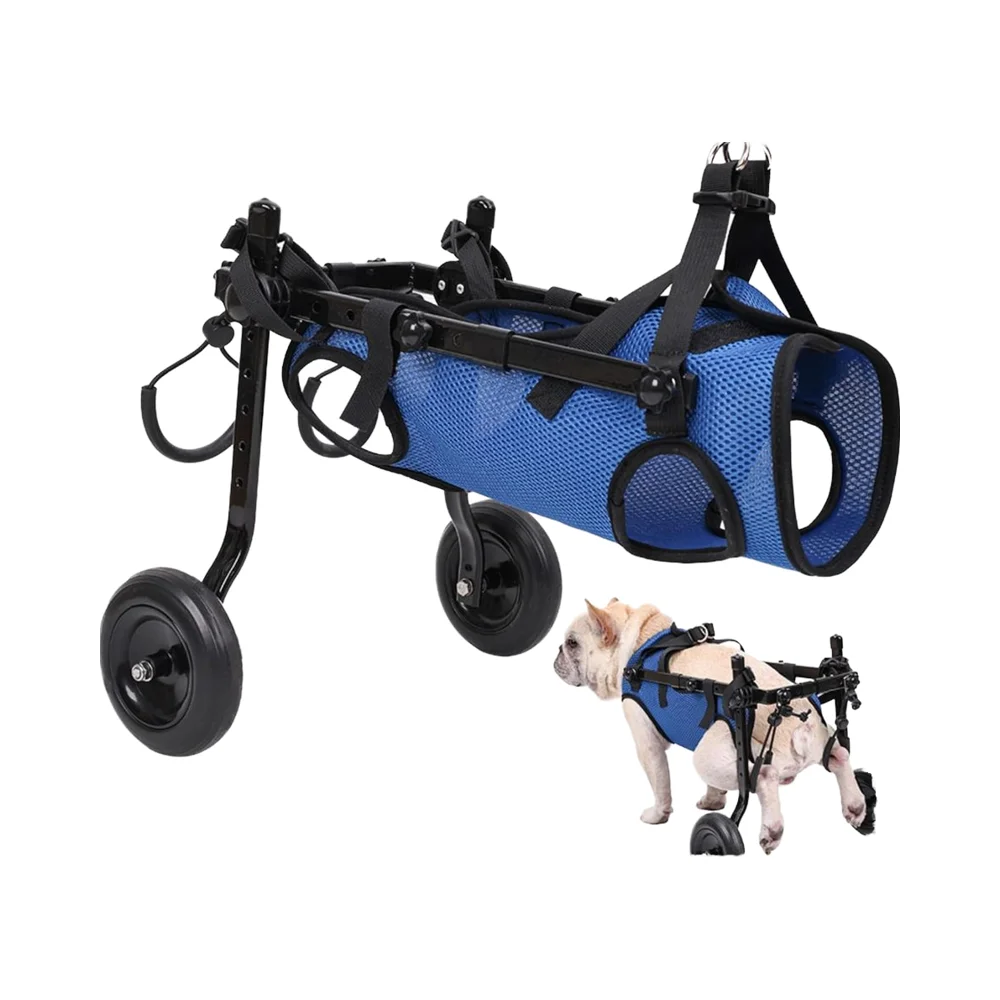 Adjustable Pet Walking Assist Cart With Leg & H/ip Support Bracket Portable Mobility Auxiliary Tool For Small Dogs