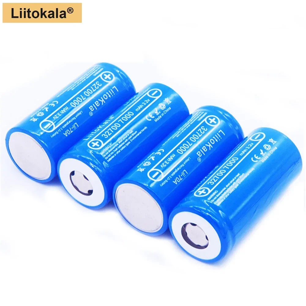 3.2V 32700 7000mAh LiFePO4 แบตเตอรี่พลังงานสูงสําหรับเครื่องมือไฟฟ้า,สกู๊ตเตอร์,สว่านไฟฟ้า,เครื่องตัดหญ้า LiFePO4 Batteria