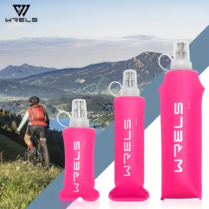 WRELS Collapsible Folding Water Bottle TPU BPA-Free Outdoor Sport Marathon Leak Proof Soft Flask Running Hydration Water Bottle view 2