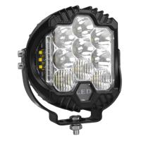 5 Inch 75W Led Work Light Side Shooter Circle Clear Lighting Amber Side Flashing Led Driving Lamp Motorcycle Lighting