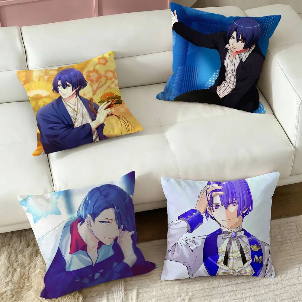 Uta no Prince sama Hijirikawa Masato  Square Double-Sided printed Pillow Case Bedroom Bedside Pillow Sofa Cushion Cover