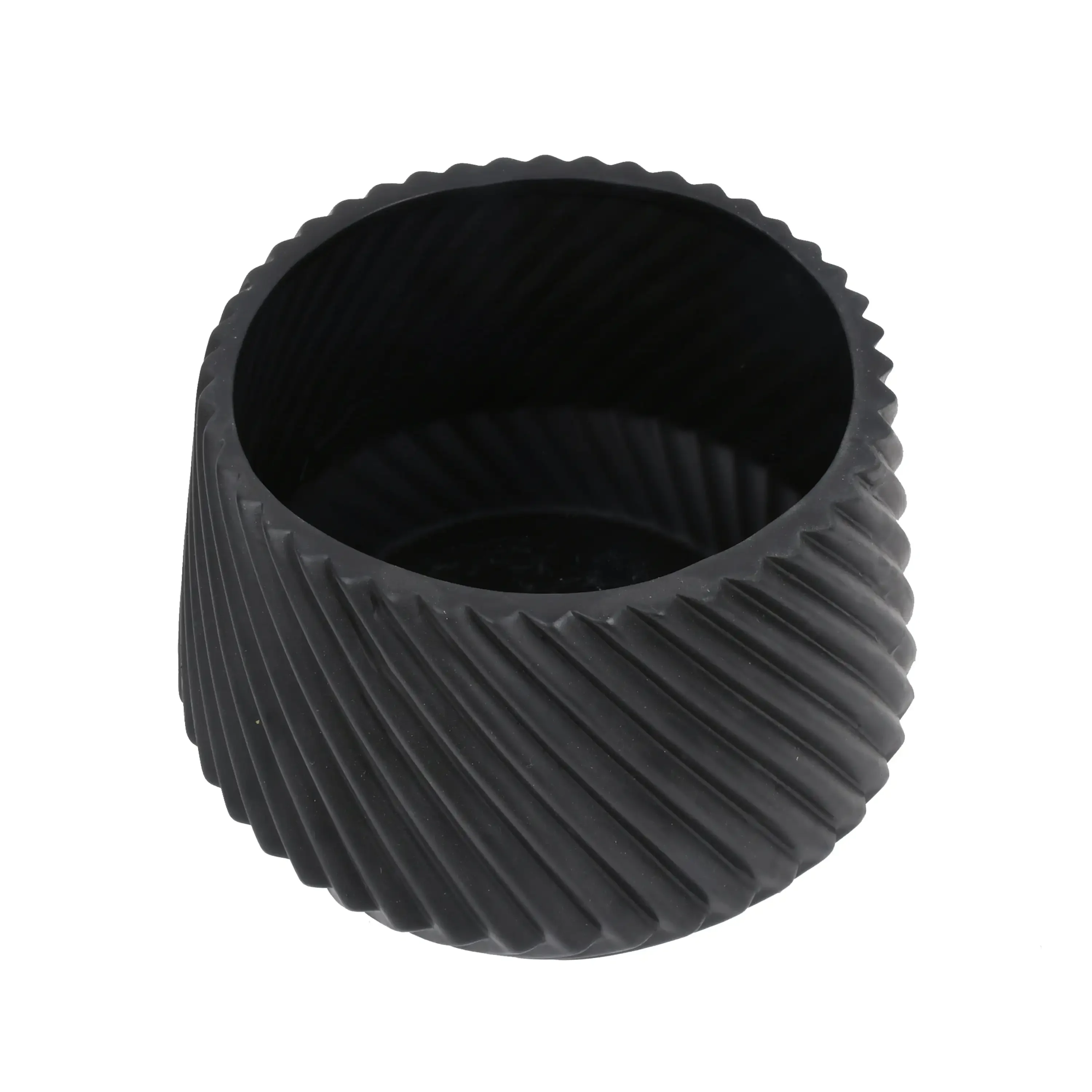 

Black Ceramic Planter Pot with Rim, 8-Inch Square Flower Pot for Indoor or Outdoor Use