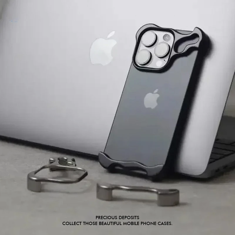 

Aluminum Alloy Corner Pad Phone Case For iPhone 13 14 15 Pro Max With Lens Film Titanium Alloy Bumper Shockproof No Border Cover