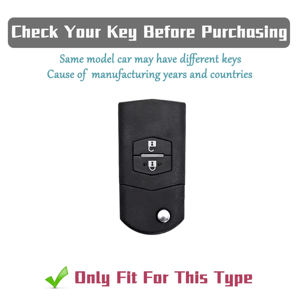 2 Buttons TPU Car Key Case Cover for Mazda Demio 2 3 5 6 M3 M5 M6 CX-5 CX7 CX9 RX8 MX5 MPV Auto Shell Fob Holder Keyless view 4
