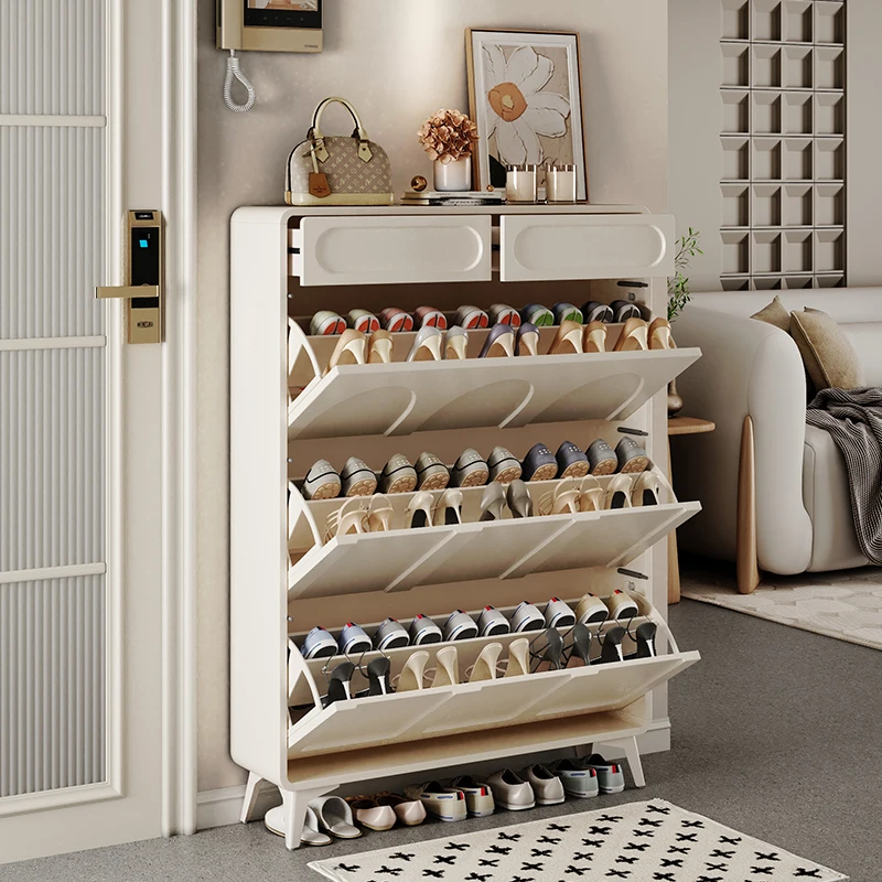 Thin Drawer Modern Shoe Rack Cream Wind Space Saving Entrance Hall Shoe Rack Cabinets Storage Dorm Rangement Chaussure Furniture