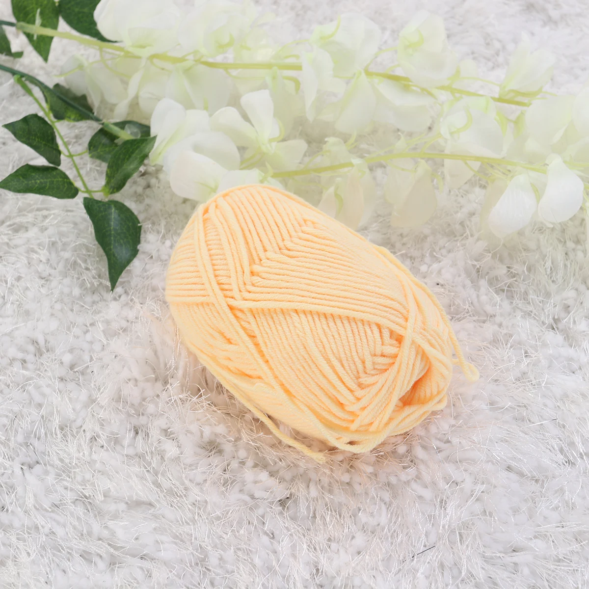 

50g Milk Cotton Yarn Super Soft Chunky Cotton Yarn for Knitting Crocheting Sweaters Hats Scarves DIY
