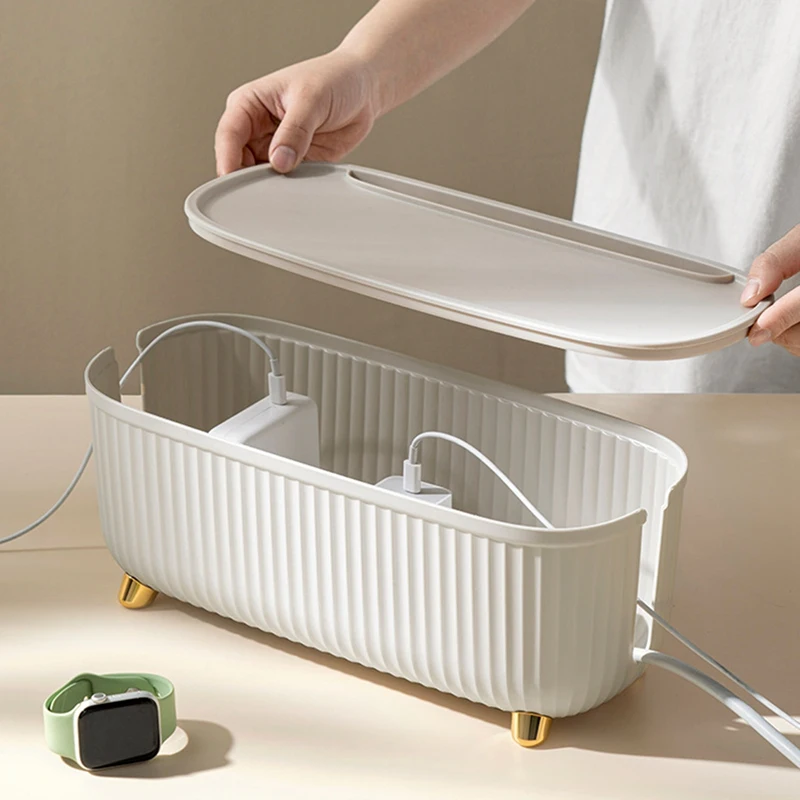 Cable Management Cord Organizer Insulated Cable Storage Box For TV Computer Laptop Power Strips Fashionable Box