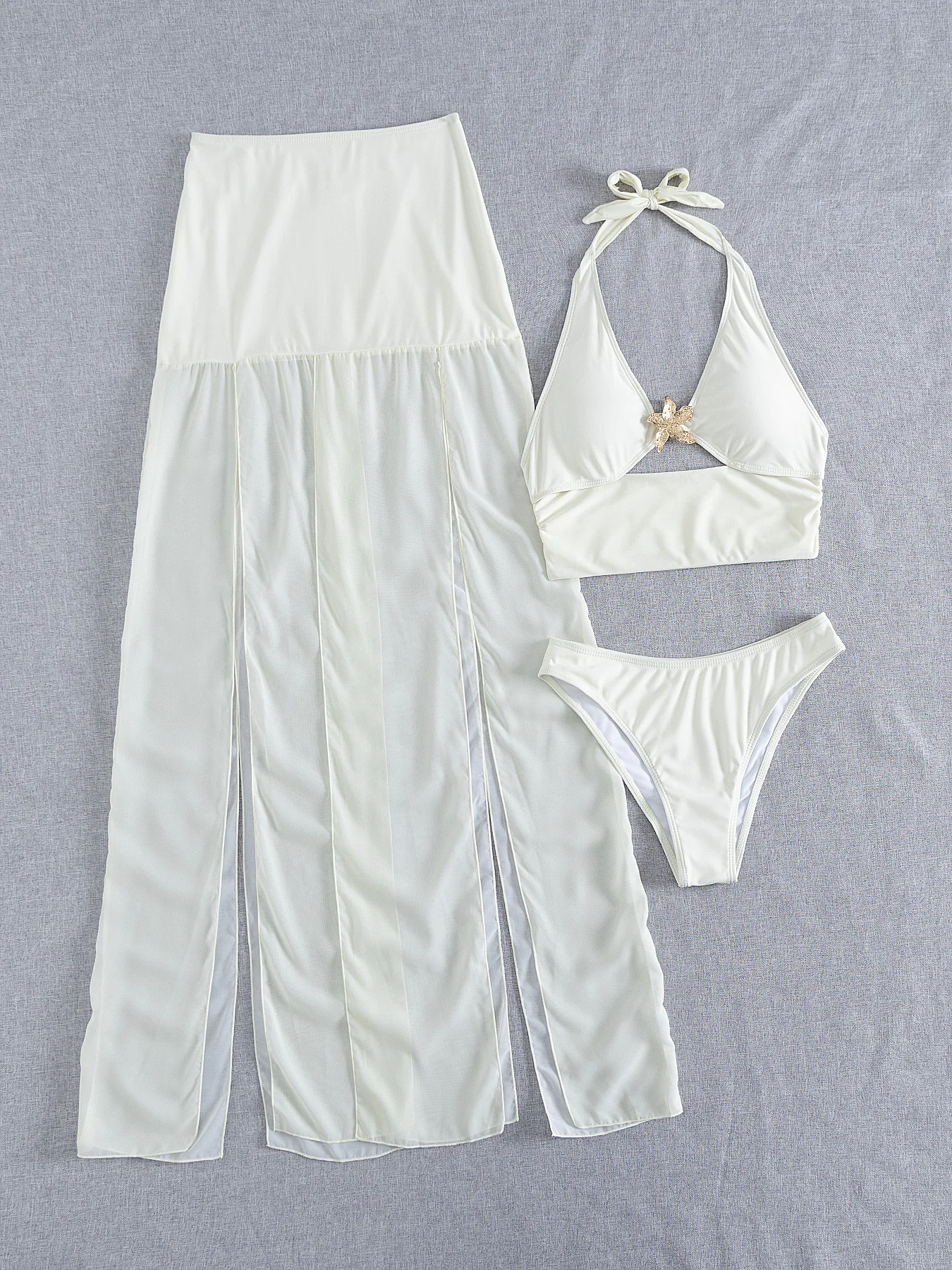 

Buckle Off Shoulder Bikini With Skirt Women Swimsuit 2025 Trend Biquini Swimwear Lady Holiday Bath Suit Female Beachwear Outfits