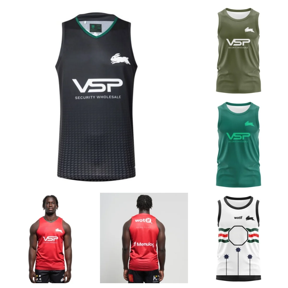 

Rabbitohs 2025 Black Training Shirt/Rabbitohs 2025 Black Training Singlet Sizes; S-5XL-high quality