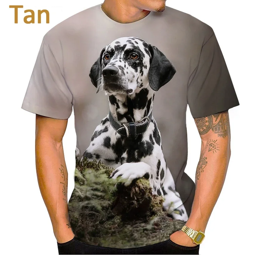 Dalmata Unisex 3D Printed T-shirt with Fashionable Dog Print, Suitable for Both Men and Women