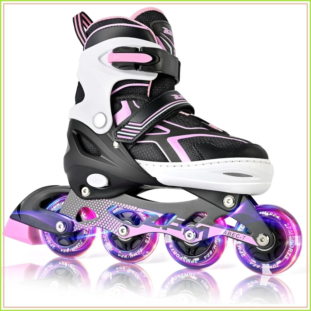 

Adjustable Inline Skates with Light Up Wheels for Beginners, Youth & Adults