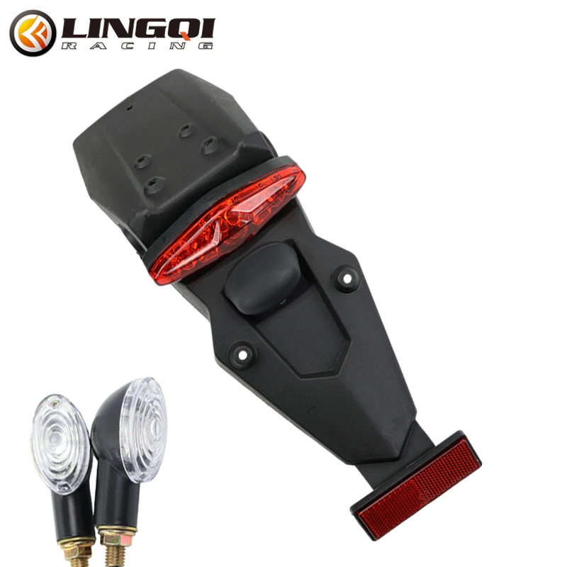 

Motocross Parts Tools For Motorcycle Rear Fender Reflective Film License Plate Light Taillight Turn Signal Off Road Accessories