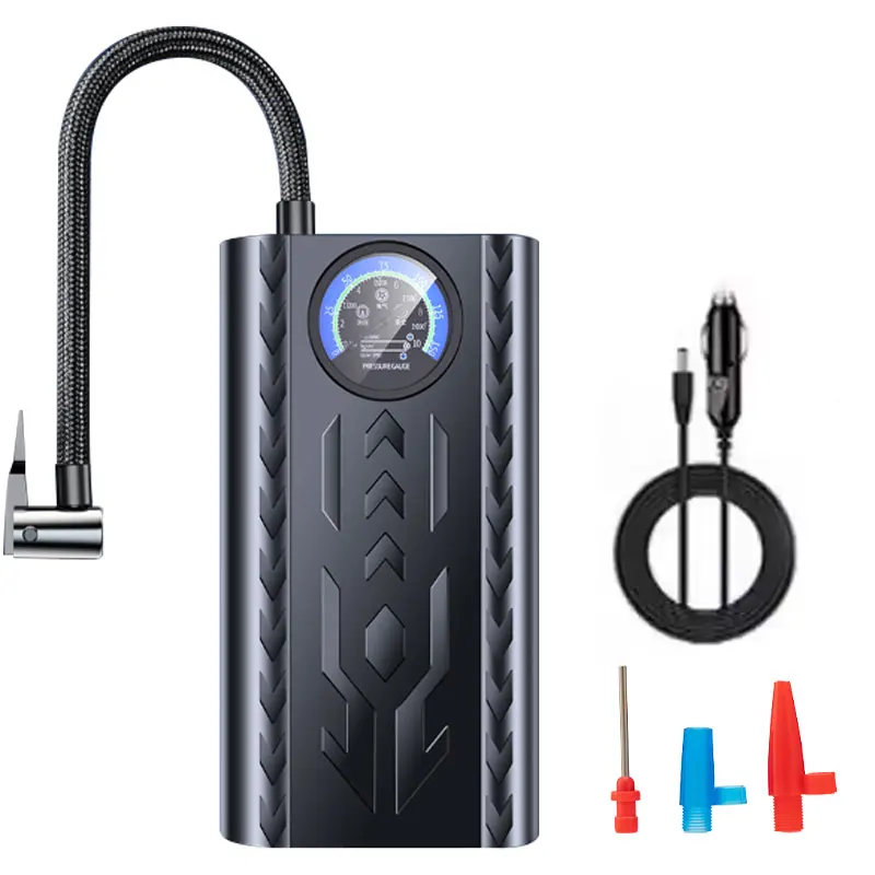 Portable Car Tire Inflator Mini Air Pump 150PSI 12V DC Corded Car 12V Power Plug Air Compressor with Valve Adaptor