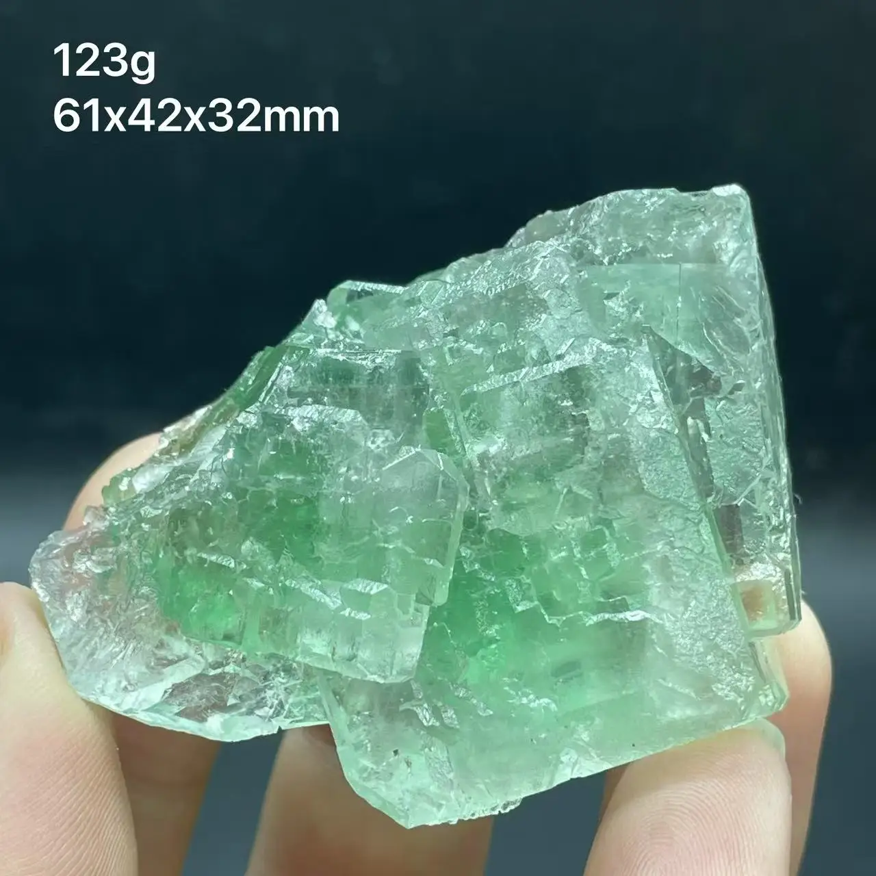 New 100% natural green fluorite QR code fluorite clean UV blue pink mineral specimen from Xianghualing