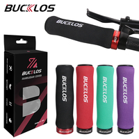 BUCKLOS Mountain Bike Grip Lock on Bicycle Handle Soft Comfortable Scooter Bike Grips Shock Absorption MTB Cuffs Bicycle Part