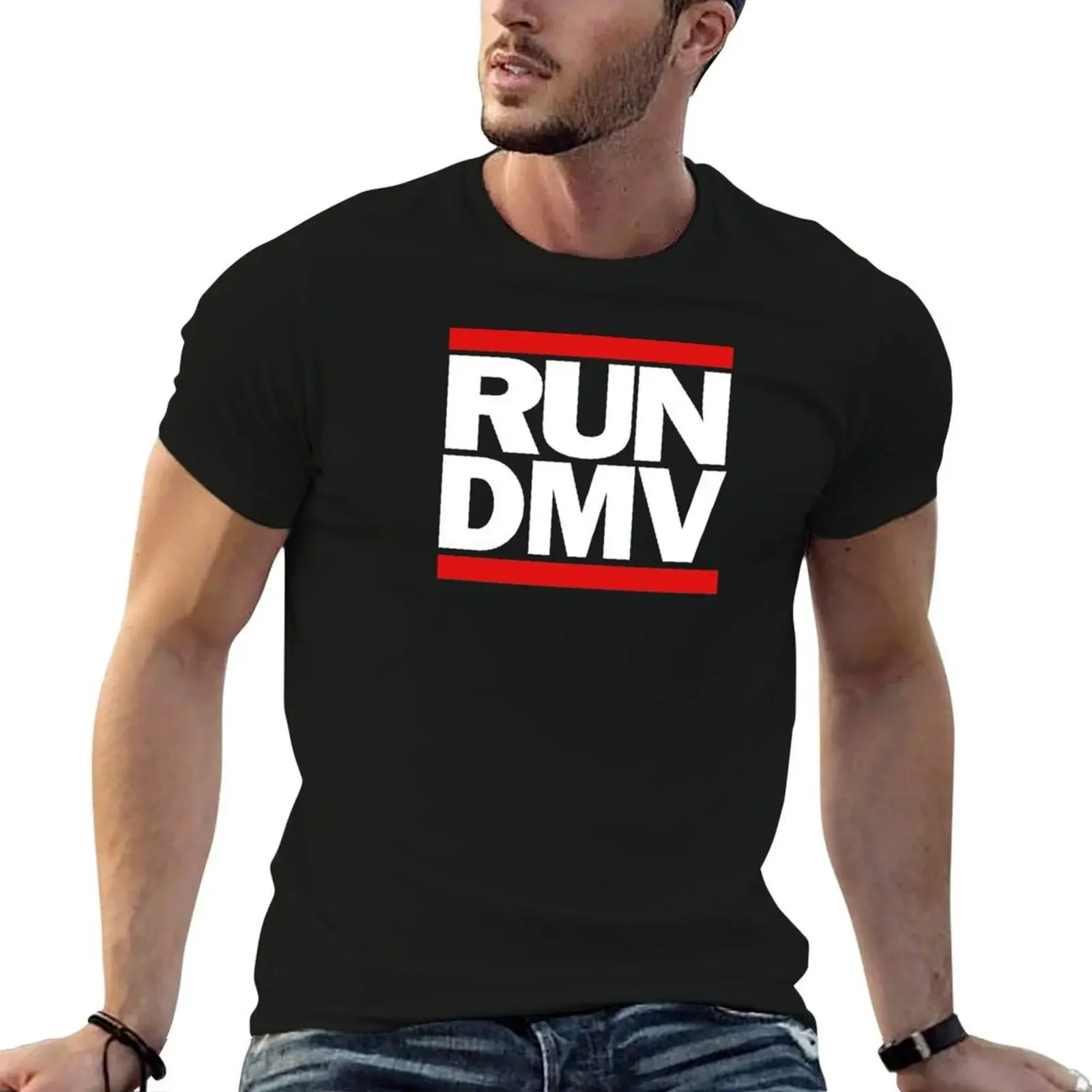 RUN DMV COLLECTION T-Shirt man clothes anime graphics oversized t shirt mens plain t shirts