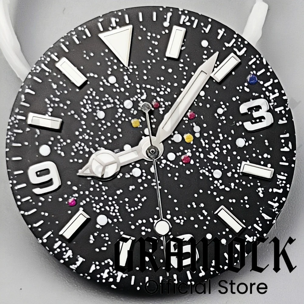 

Gramock 29mm New Color Star Dial Green Luminous With PT5000 NH35 NH36 ETA2836 2824 Mingzhu2813 3804 Miyata 8215 821A movement