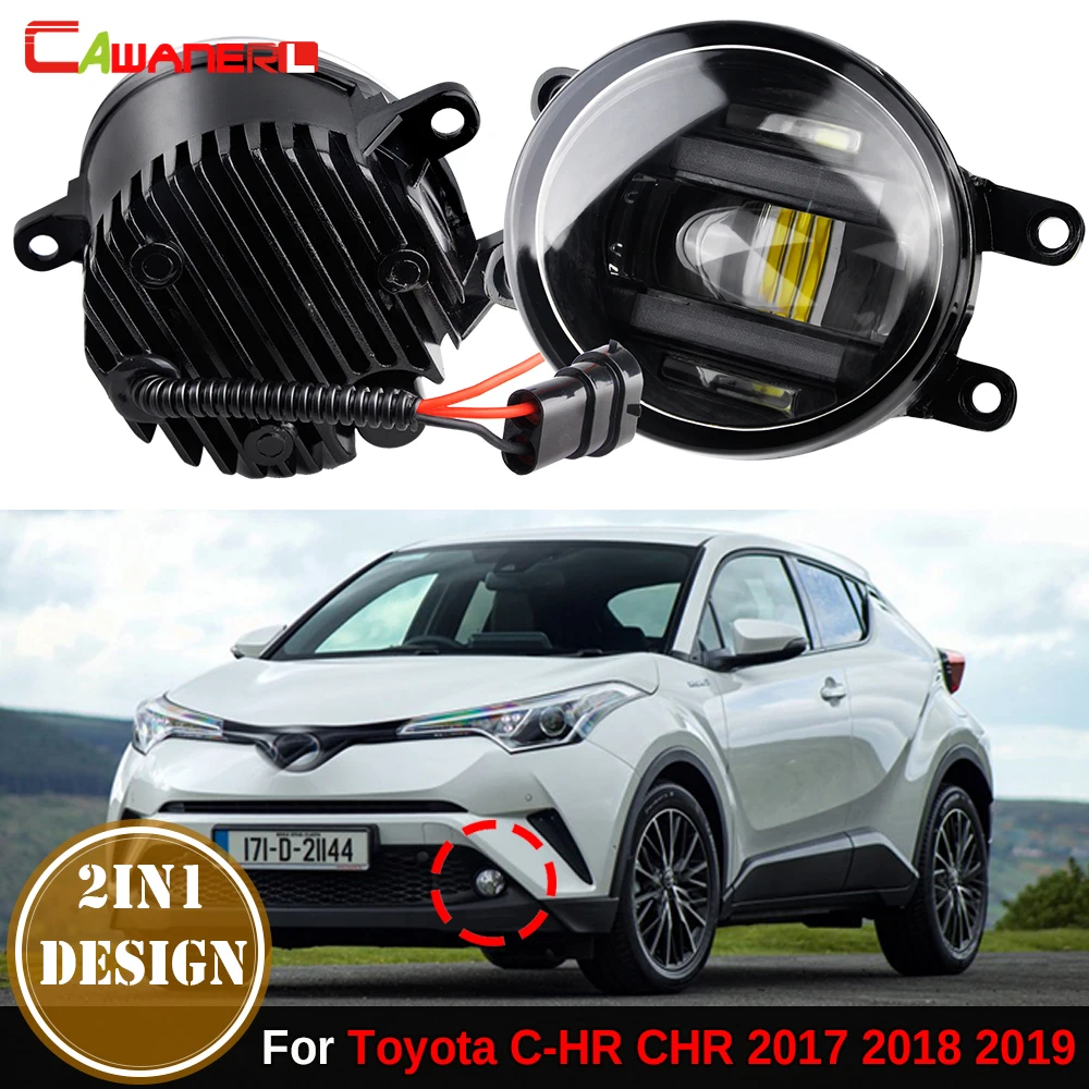 

36W H11 LED Fog Light with DRL Design For Toyota C-HR CHR 2017 2018 2019 Car Left + Right Fog Daytime Running Lamp 1 Pair