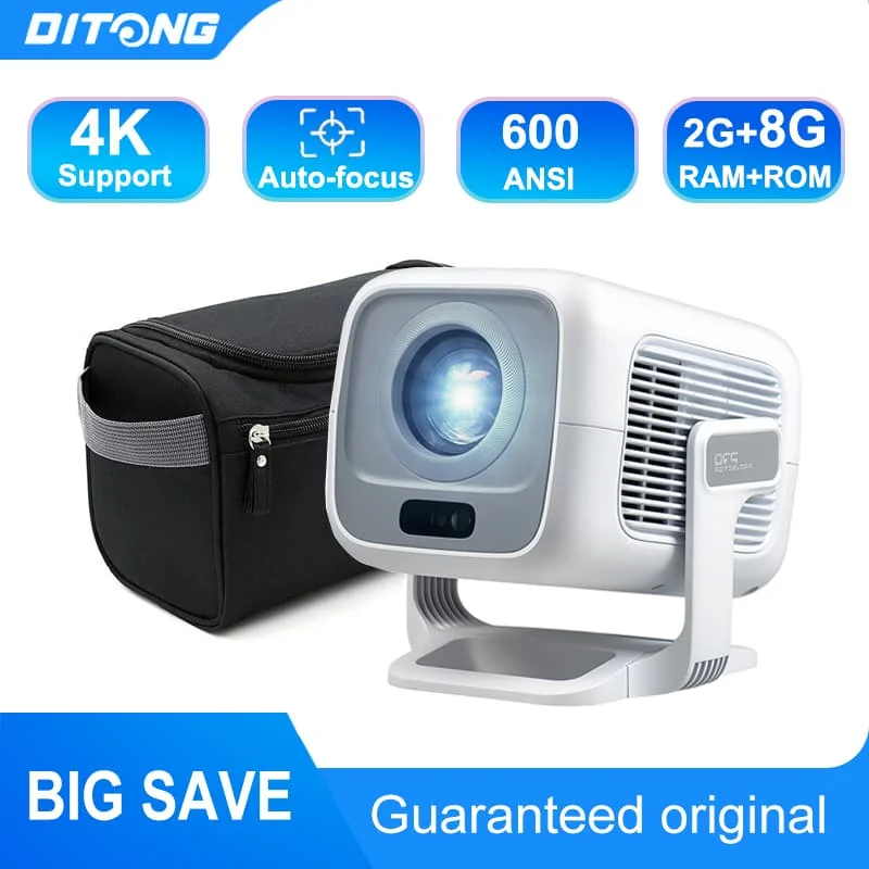 

2026 DITONG X3Plus HD projector 1080P support 4K WIFI6 BT5.3 Android projector Auto-focus Auto-keystone Home theater projector