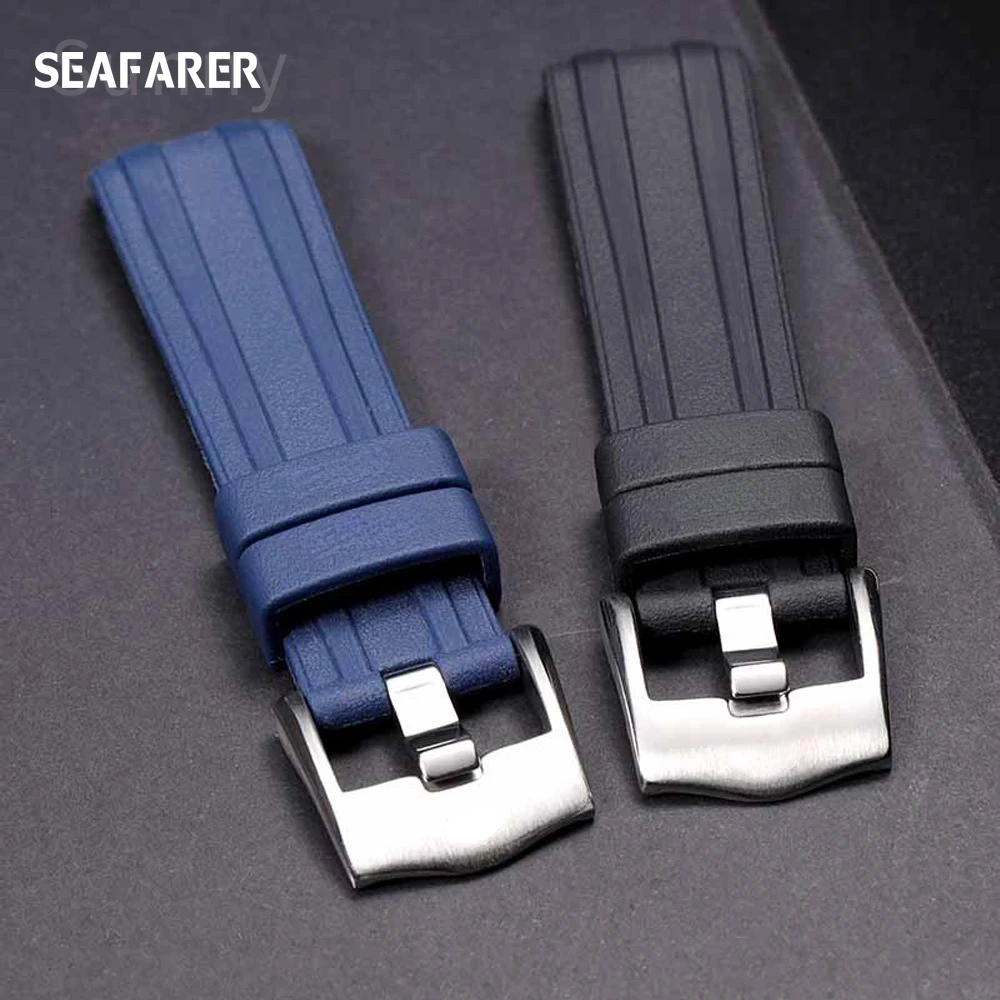 Brand Quality 20mm Soft Rubber Silicone Watch Band Buckle Grind Arenaceous Belt Special For Omega strap For Seamaster 300 logos