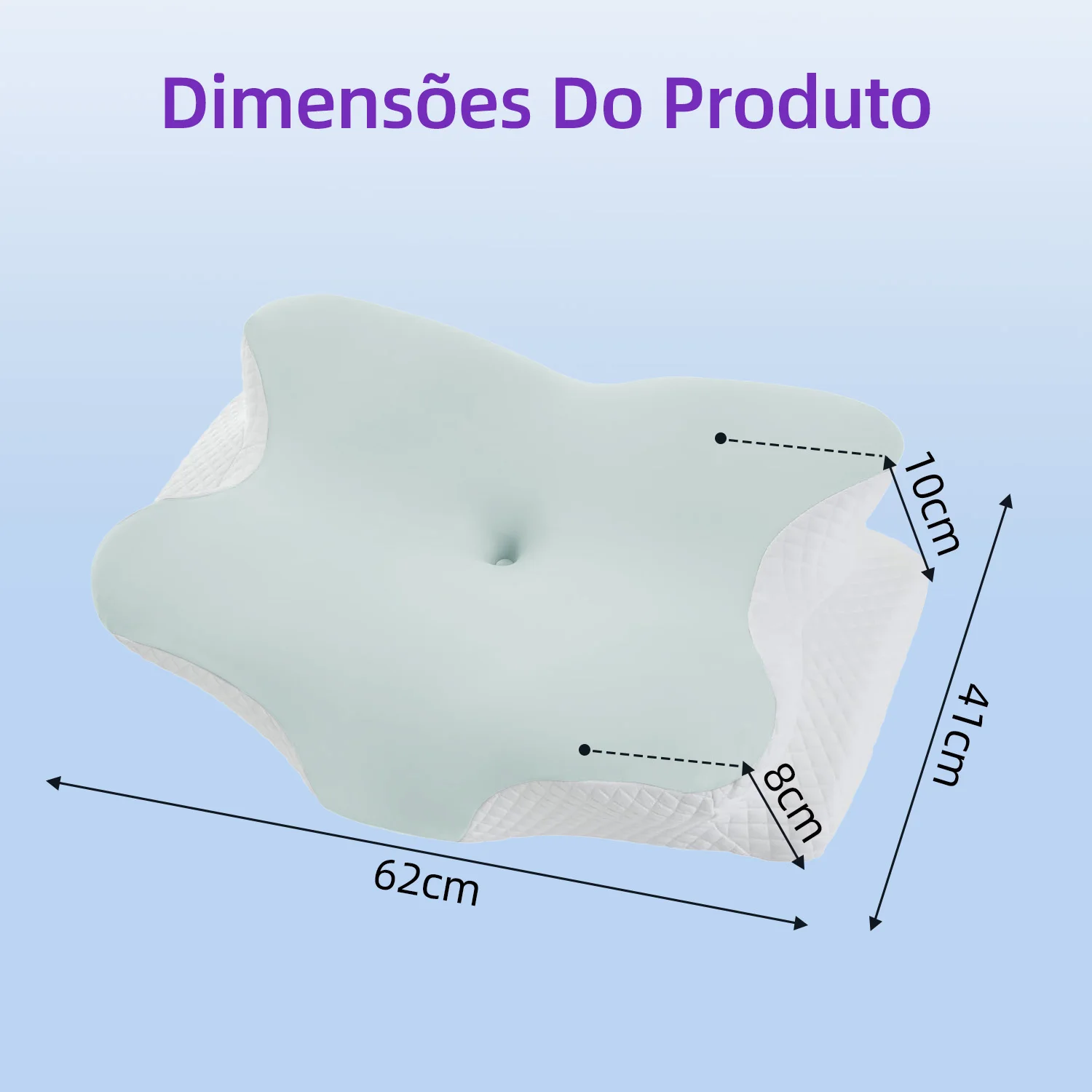 Cervical Cushion in Viscoelastic Foam Relieves Neck Pain Ergonomic Orthopedic Neck Support Ideal Gift