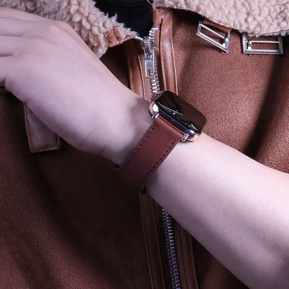 Ремешок для часов Amazfit GTS 4/3/2/2e/GTS2 Mini // stratos 3 Amazfit bip-U-S-lite, кожаный браслет GTR 4/3 Pro/2/2e, 20 мм/22 мм ремешок