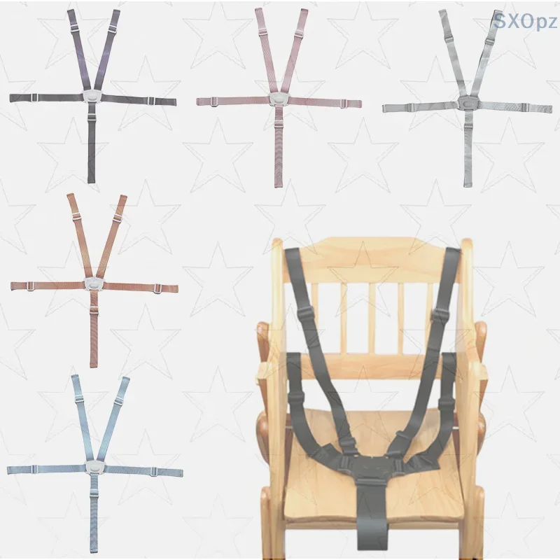 

Аксессуар для защиты детей, 5-точечный ремень безопасности для сна и кормления на стул автомобиля, цельный универсальный ремень для малышей