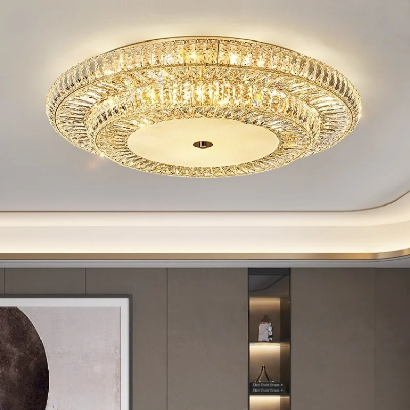 Moderne lichte luxe led-kristallen plafondlamp woondecoratie woonkamer slaapkamer villa duplex restaurant keukenverlichting - afbeelding 2