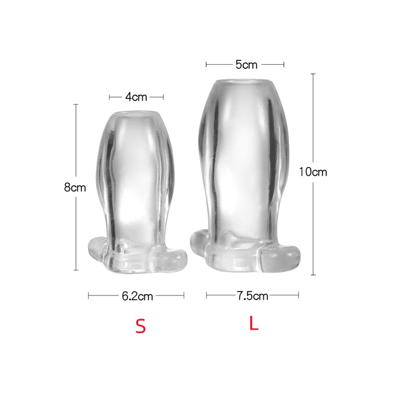 Silicone Hollow Transparent Bidet Enema Plug Anus Shower Enema Douche Enema Clistere Anal Clearning With Plug