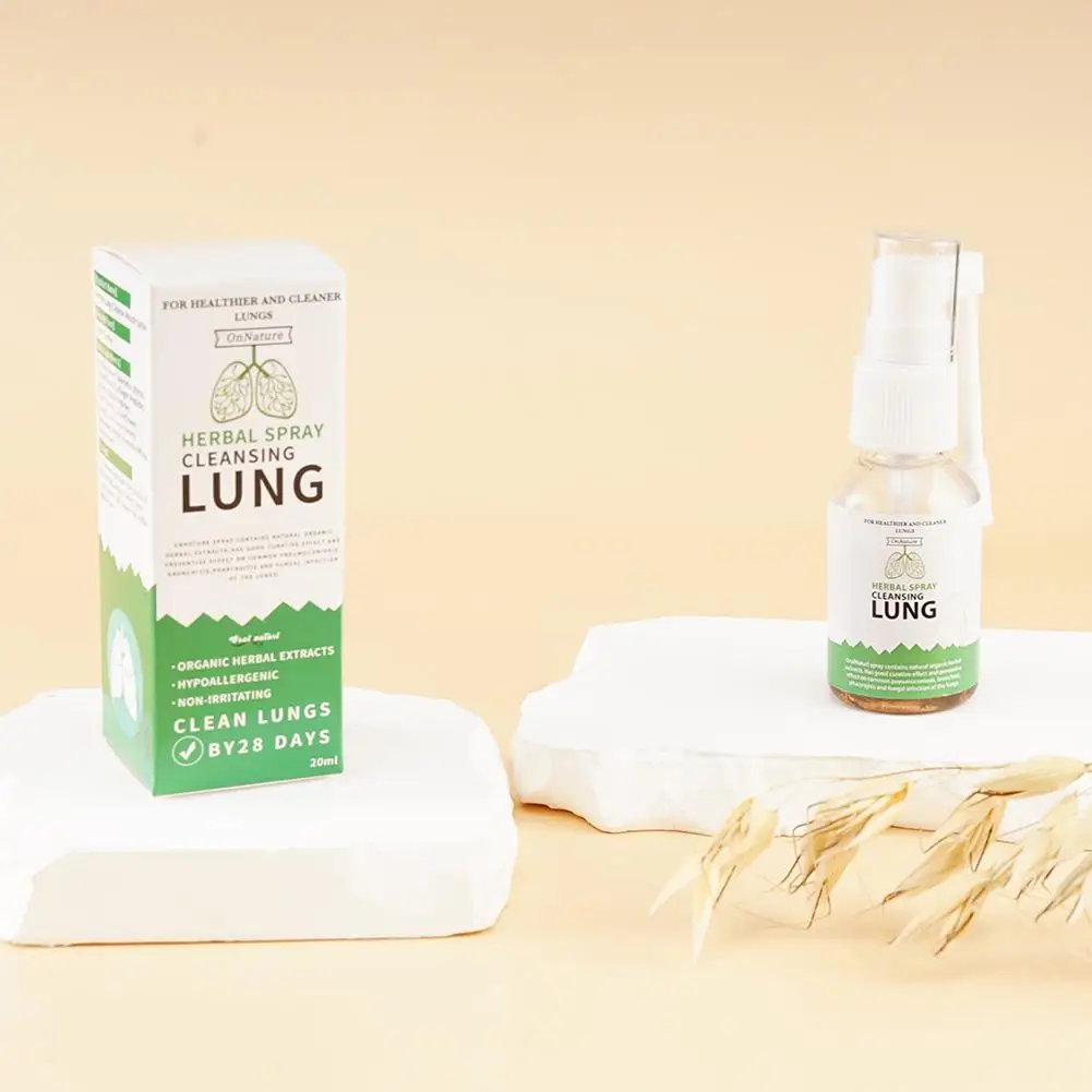 3pcs Lung Detoxification Herbal Cleaning Spray Smoking Clear Nasal Stuck Organic Herbal Lung Clearing Throat Moisturizing Spray