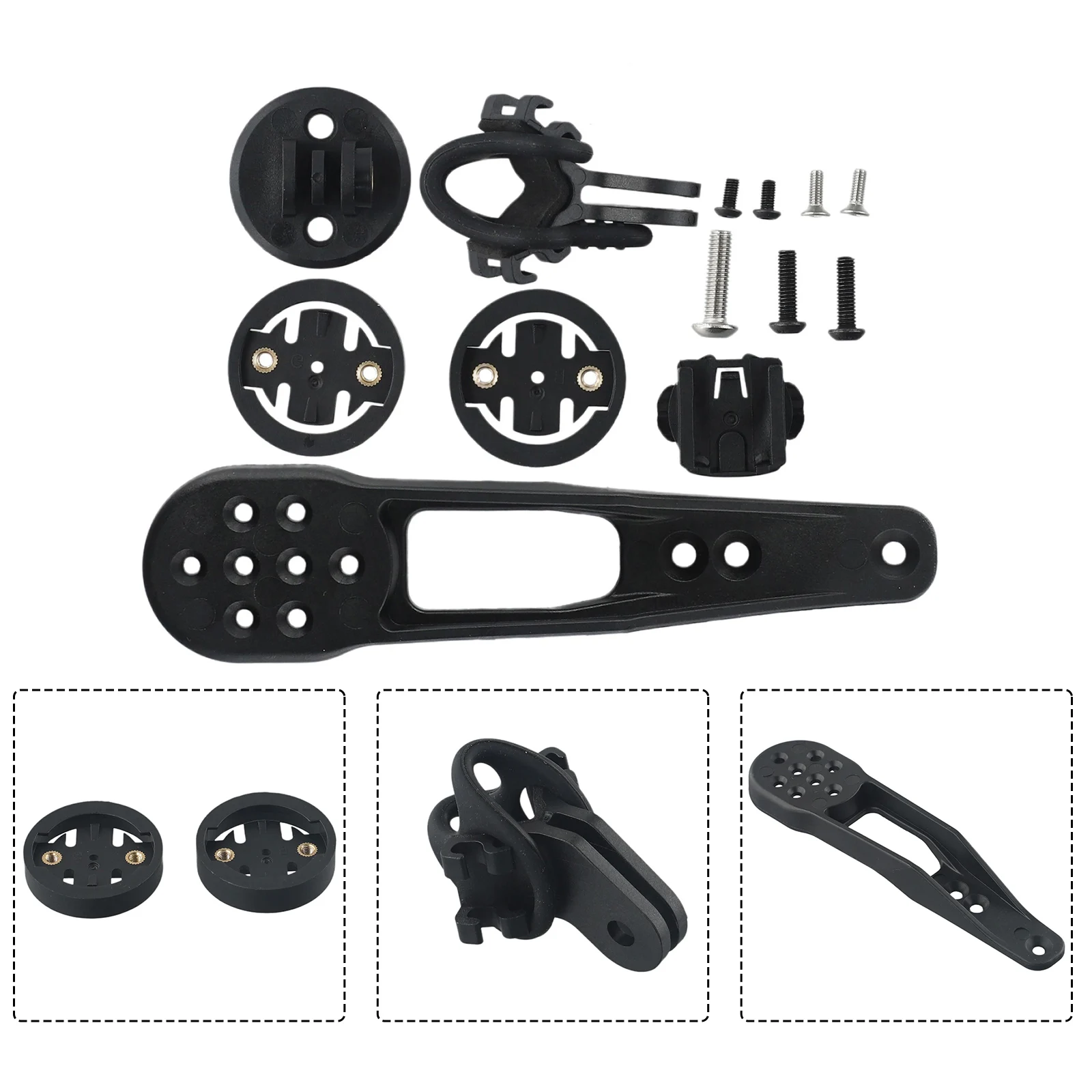 

For-GoPro Camera Handlebar Bike Computer Mount Nylon Road Bike For Cateye For-GoPro Camera H31 CP10 CP20 4x Bases