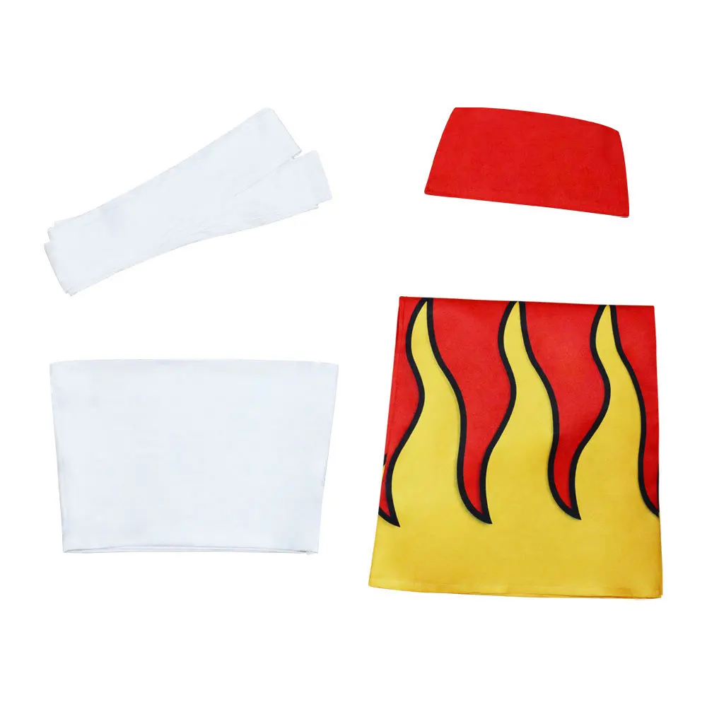 Anime Erza Scarlet Cosplay Weiße Röhrenoberteile Rote Hosen Cooles Set Halloween-Kostüme für Frauen Mode Sexy Kleidung