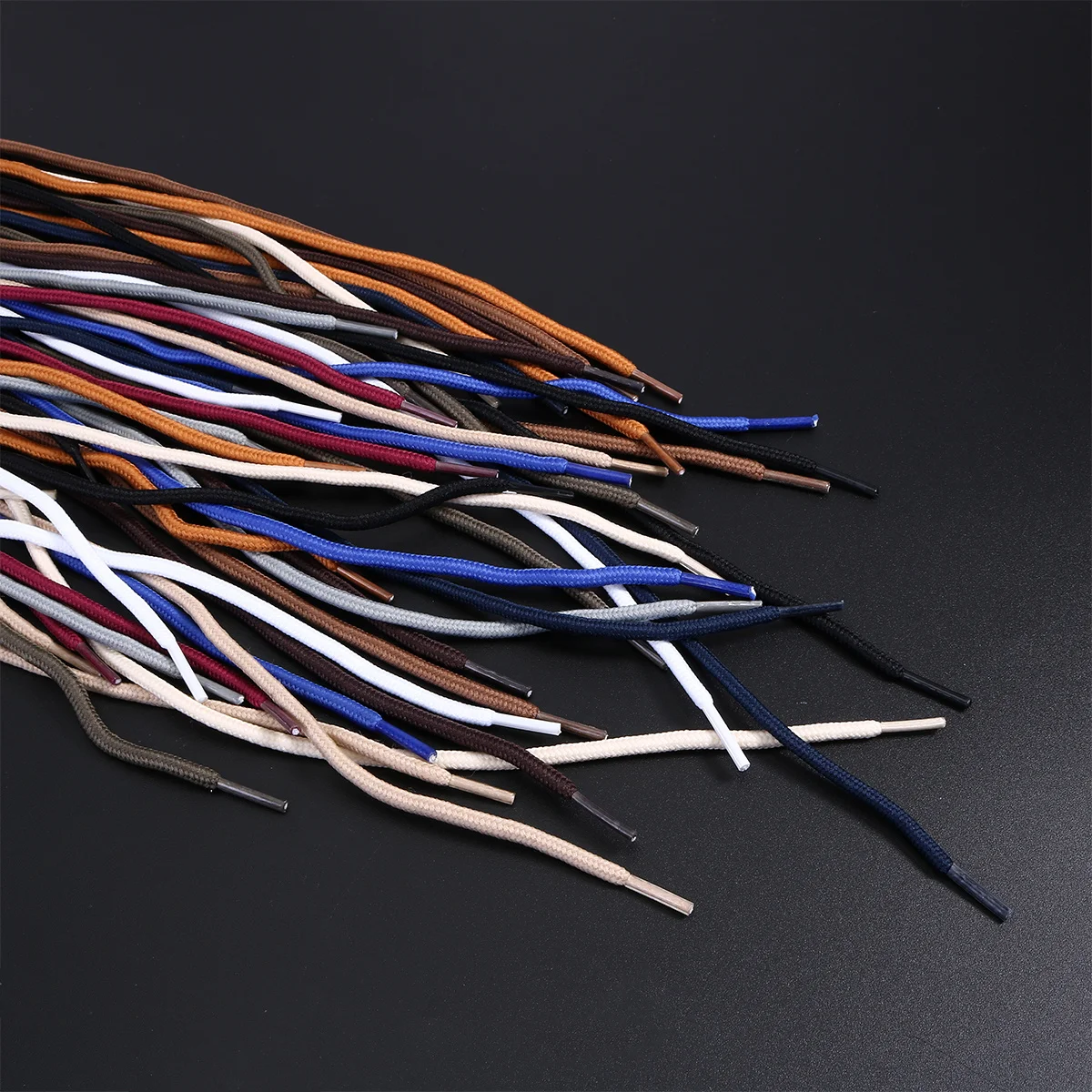 12Pairs الرياضة في الهواء الطلق أربطة أحذية 120 سنتيمتر جولة حذاء رياضة كاجوال سلاسل لتشغيل أحذية التنزه دائم الملونة اكسسوارات