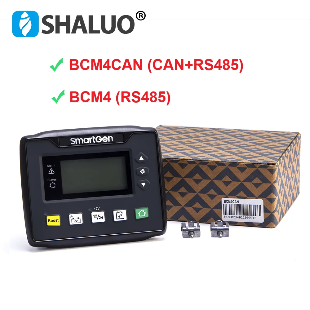 SmartGen BCM4 BCM4CAN Generator Charger Controller Realize Real-Time Monitoring Charging Genset Control Module RS485 CAN Ports