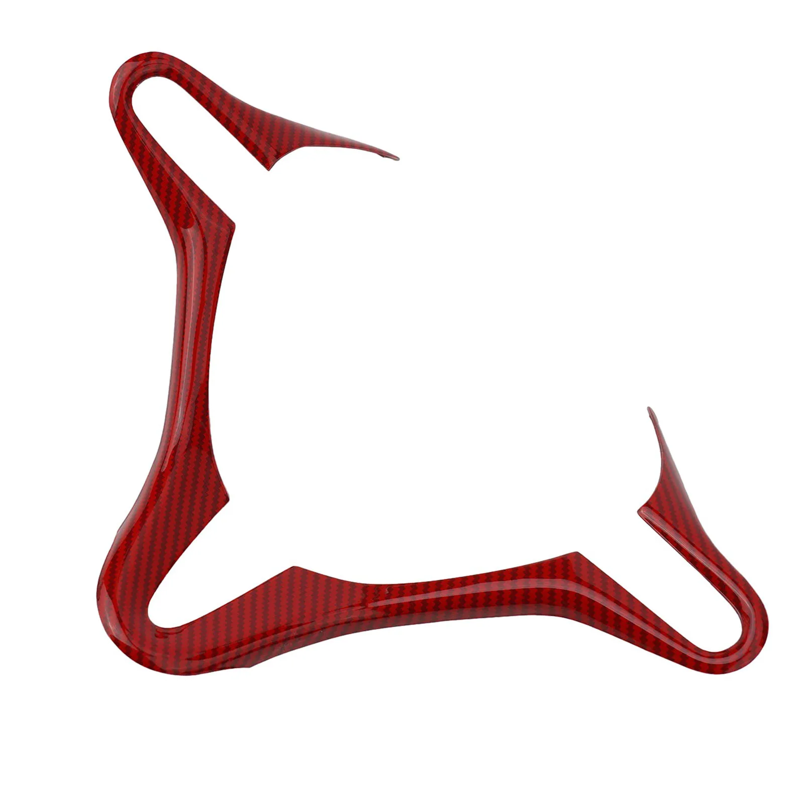 

ABS red carbon fiber twill steering wheel inner cover trim for Honda Civic 8th generation 2006 2011 personalized upgrade