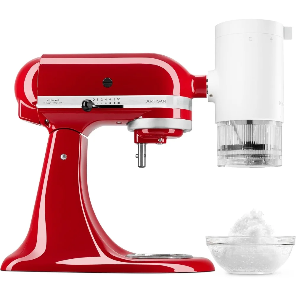 HAOYUNMA KitchenAid Shave Ice Attachment, KSMSIA, White, 4 stampi Shave Ice Machine