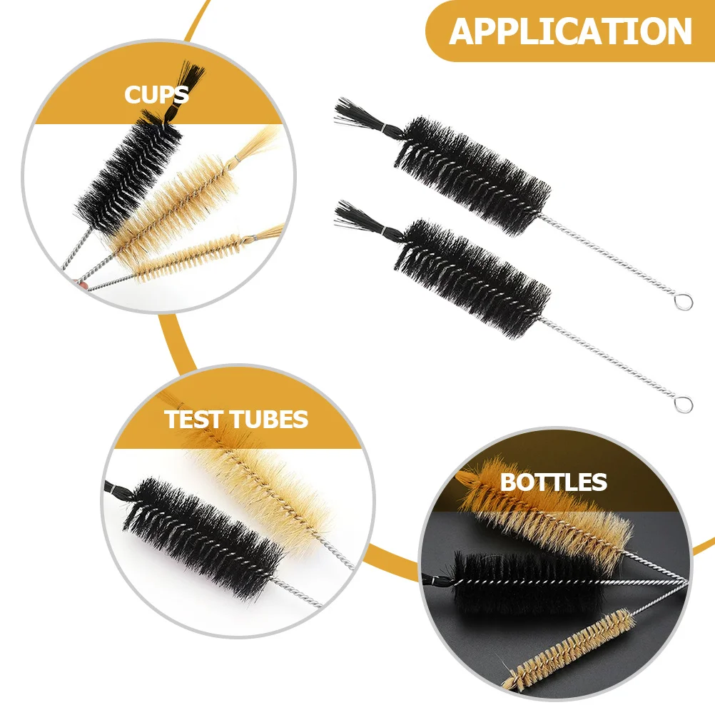 

2Pcs Laboratory Beaker Brush Nylon Bottle Cleaner Multi-Function Bottle Test Tube Kettle Cleaning Brush Cleaner