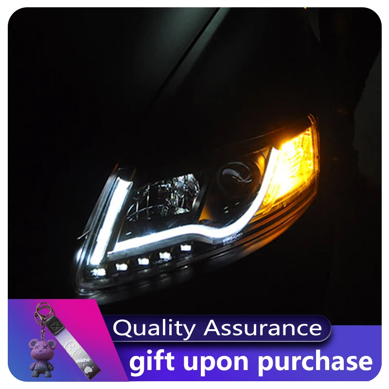 

A Pair of Car Modification For Audi A6L 2005-2011 Xenon Front Lamp Dynamic LED DRL Upgrade Headlight Projector Lens Accessories