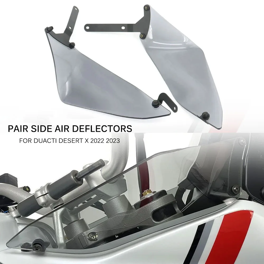 

New Motorcycle Side Wind Deflector Front Windshield Windscreen Ventilation Panels For Ducati Desert X DesertX 2022 2023