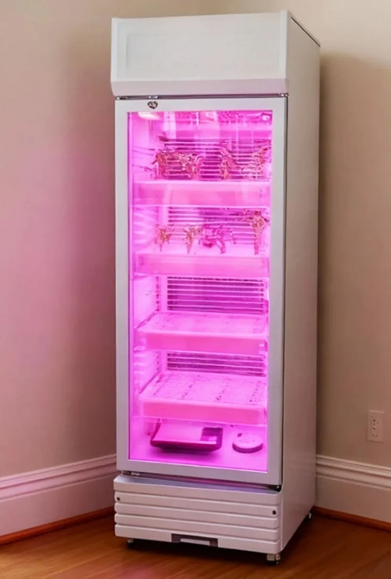 Home Use Hydroponic Planter Cabinet with Temperature Humidity Control, Air Purification & Aeration Soilless Cultivation