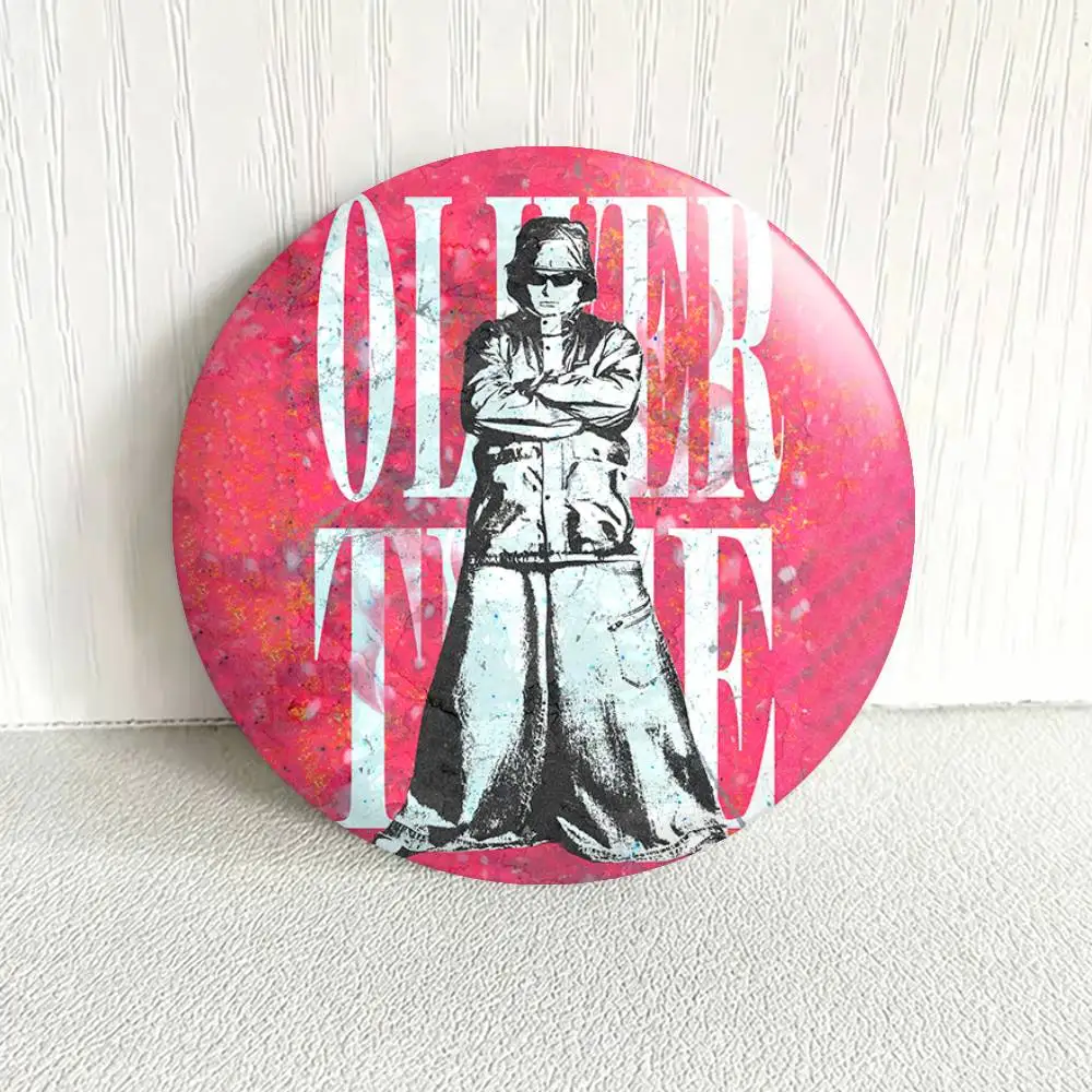 Indie Pop Rap Singer O-Oliver Tree Badges 25 32 44 58 75 mm Round Fans Collect Friends Gifts Brooch Souvenir