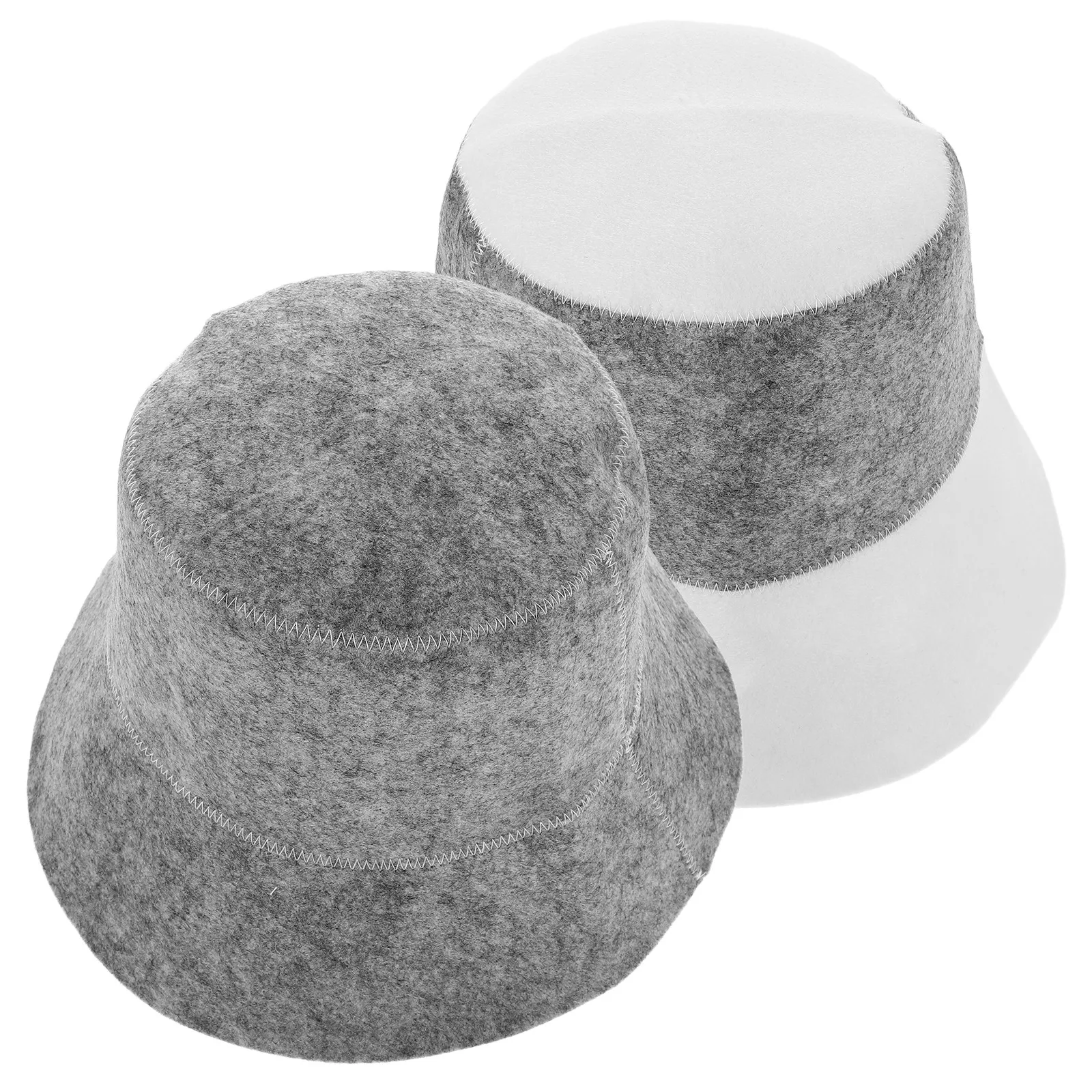 2Pcs Felt Sauna Hat Set Soft Woolen Sauna Cap for Showering Bathing Face Washing Russian Banya Hat Cooling Headwear for Home