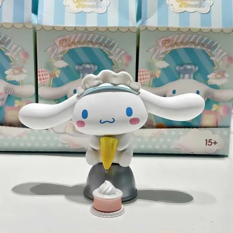 MINISO Kawaii Nieuwe Sanrio Anime Figuren Koken Serie Blind Box Cinnamoroll Action Desktop Ornament Decoratie Figuur Poppen Speelgoed