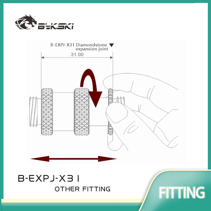 

Bykski G1/4" Male to Male Telescopic Rotary Fitting Use for GPU Block SLI CrossFire Extend (16-22mm, 22-31mm, 41-69mm) B-EXPJ-X